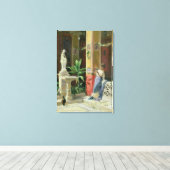 1878年、ポンペイの中庭で キャンバスプリント (インサイチュ (ウッドフロア))