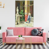 1878年、ポンペイの中庭で キャンバスプリント (インサイチュ (リビング))