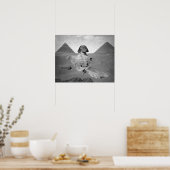 1878素晴らし年のスフィンクス&ピラミッド。ヴィンテージ写真 ポスター (キッチン)