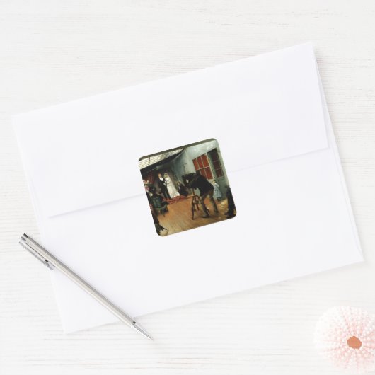 1878結婚年～9年に写真家に在籍 スクエアシール (封筒)