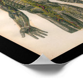 1879ヴィンテージブロック解剖学プリント神経 ポスター (角)