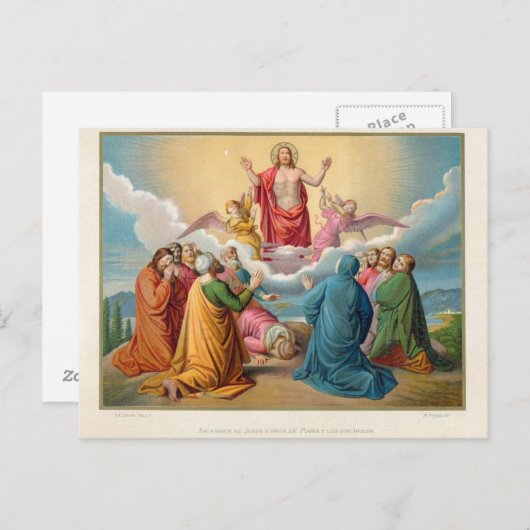 1879年のイエスの昇天 ポストカード (正面/裏面)