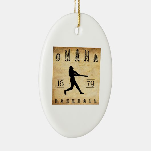 1879年のオマハネブラスカの野球 セラミックオーナメント (右)