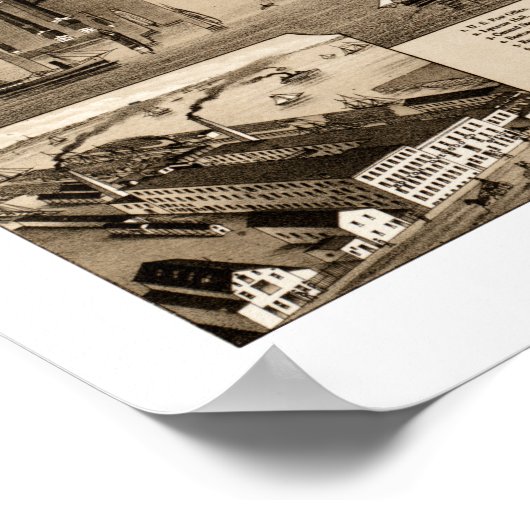 1879年マサチューセッツ州イーストボストンの地図 ポスター (角)