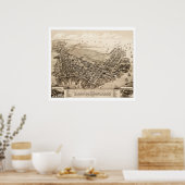 1879年マサチューセッツ州イーストボストンの地図 ポスター (キッチン)