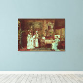 1879年新母訪問(キャンバス上の油) キャンバスプリント (インサイチュ (ウッドフロア))