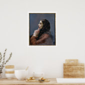 1879年、祈りの言葉の若い女性(油) ポスター (キッチン)