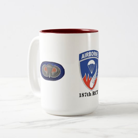 187th連隊戦闘団の韓国のマグ ツートーンマグカップ (正面左)
