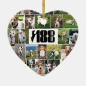 188レスキュー・グループの両面ハートオーナメント セラミックオーナメント (正面)