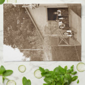 1880ズメンズクラブキツネリバークラブ魚釣りエルジン キッチンタオル (折り畳み)