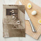 1880ズメンズクラブキツネリバークラブ魚釣りエルジン キッチンタオル (四つ折り)