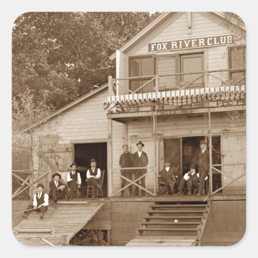 1880ズメンズクラブキツネリバークラブ魚釣りエルジン スクエアシール (正面)