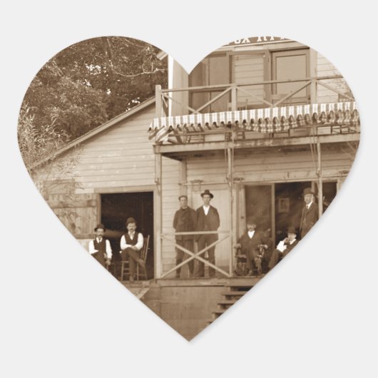 1880ズメンズクラブキツネリバークラブ魚釣りエルジン ハートシール (正面)