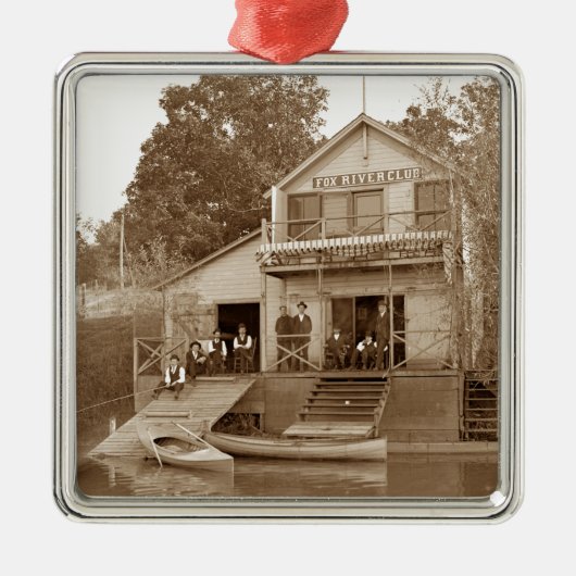 1880ズメンズクラブキツネリバークラブ魚釣りエルジン メタルオーナメント (正面)