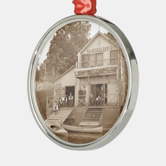 1880ズメンズクラブキツネリバークラブ魚釣りエルジン メタルオーナメント (左)