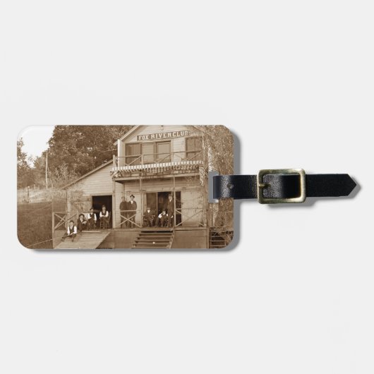 1880ズメンズクラブキツネリバークラブ魚釣りエルジン ラゲッジタグ (正面横)