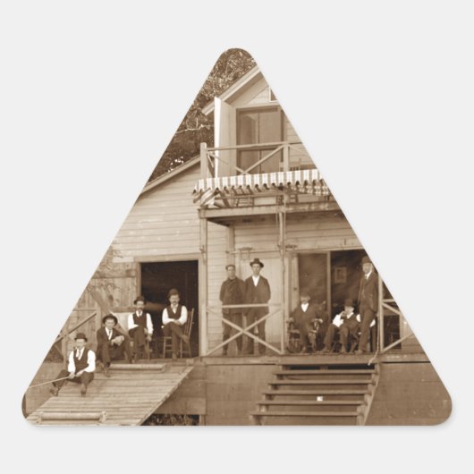 1880ズメンズクラブキツネリバークラブ魚釣りエルジン 三角形シール (正面)