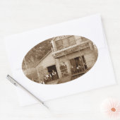 1880ズメンズクラブキツネリバークラブ魚釣りエルジン 楕円形シール (封筒)