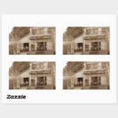 1880ズメンズクラブキツネリバークラブ魚釣りエルジン 長方形シール (シート)