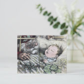 1880トマス・ナスト・ハーパーのサンタとベビー カード (スタンド正面)