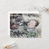 1880トマス・ナスト・ハーパーのサンタとベビー カード (正面/裏面インサイチュ)