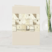 1880ビクトリアンのパーティークラブ招待状セピアかわいい 招待状 (裏面)