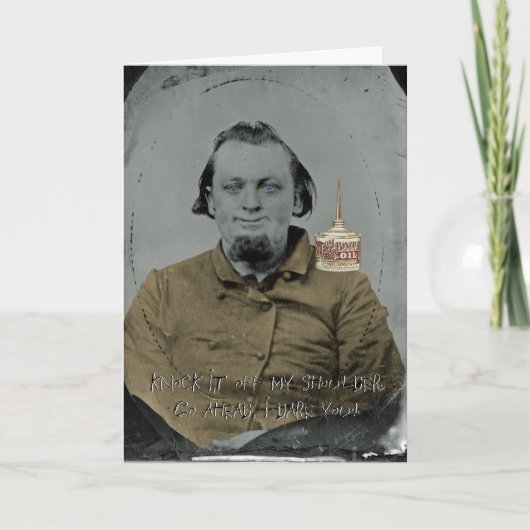 1880年おもしろいの男性のスズキ型精子自転車油写真 カード (正面)