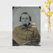 1880年おもしろいの男性のスズキ型精子自転車油写真 カード (黄色い花)