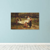 1880年のリンゴ採集民 キャンバスプリント (インサイチュ (ウッドフロア))