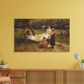 1880年のリンゴ採集民 キャンバスプリント (インサイチュ (リビング))