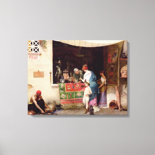 1880年の古美術家 キャンバスプリント (正面)