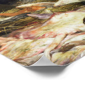 1880年の朝の魚市場 ポスター (角)