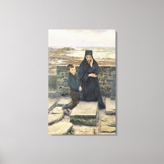 1880年の未亡人 キャンバスプリント (正面)