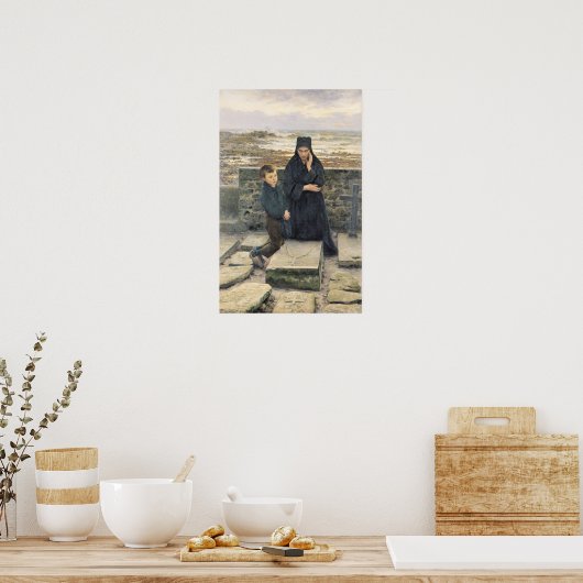 1880年の未亡人 ポスター (キッチン)