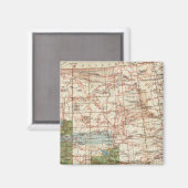 1880年の米国地勢調査の進捗地図 マグネット (正面/裏面)