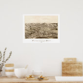 1880年のCTによるフォレストビルの地図 ポスター (キッチン)