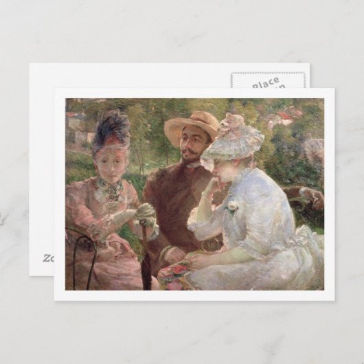 1880年セーブルのテラス(キャンバス上の油) ポストカード (正面/裏面)