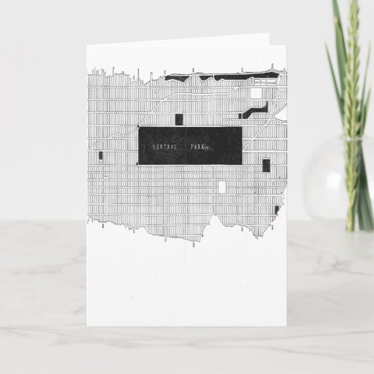 1880年ニューヨーク中央公園地図、内部は白紙 カード (正面)