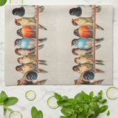 1880年ヘクトール・ジャコメリによる鳥の群れ キッチンタオル (折り畳み)