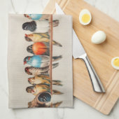 1880年ヘクトール・ジャコメリによる鳥の群れ キッチンタオル (四つ折り)