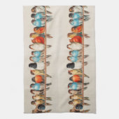 1880年ヘクトール・ジャコメリによる鳥の群れ キッチンタオル (縦)