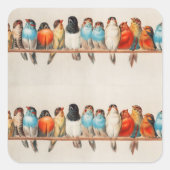 1880年ヘクトール・ジャコメリによる鳥の群れ スクエアシール (正面)