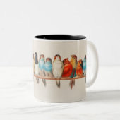 1880年ヘクトール・ジャコメリによる鳥の群れ ツートーンマグカップ (正面右)