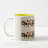 1880年ヘクトール・ジャコメリによる鳥の群れ ツートーンマグカップ (左)