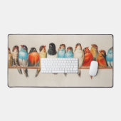 1880年ヘクトール・ジャコメリによる鳥の群れ デスクマット (キーボード&マウス)