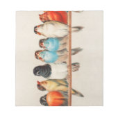 1880年ヘクトール・ジャコメリによる鳥の群れ ノートパッド (正面)