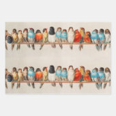 1880年ヘクトール・ジャコメリによる鳥の群れ ラッピングペーパーシート (正面3)