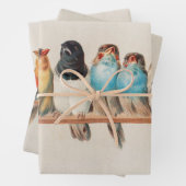 1880年ヘクトール・ジャコメリによる鳥の群れ ラッピングペーパーシート (インサイチュ)