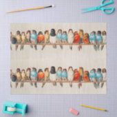 1880年ヘクトール・ジャコメリによる鳥の群れ 薄葉紙 (クラフト)