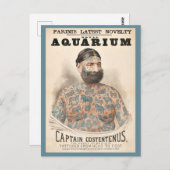 1880年代のキャプテン・コステンヌスの刺青の男 ポストカード (正面/裏面)